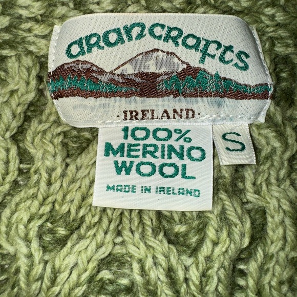 Aran Crafts 100% Merino Wool Cable Knit Sweater – Size S (Made in Ireland) - Picture 4 of 4